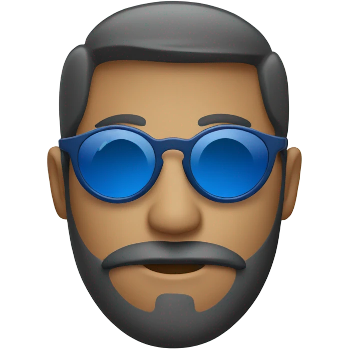 Blue circle with sunglasses emoji