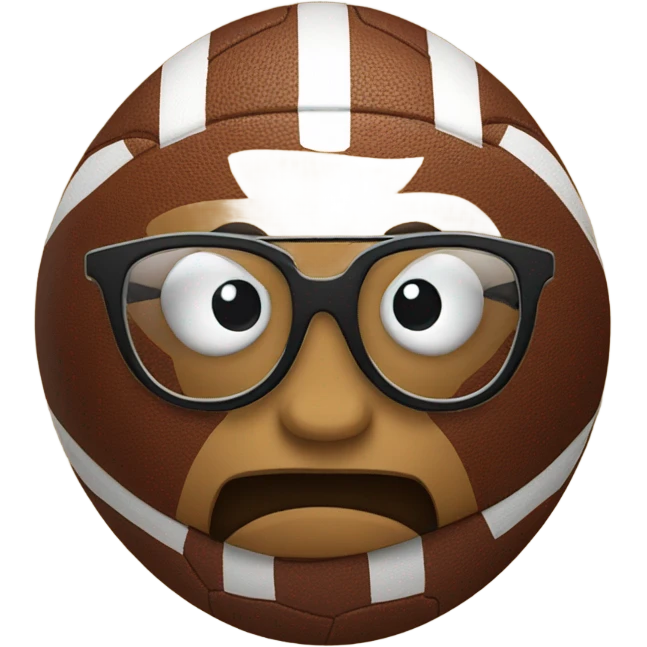 Football with glasses  emoji