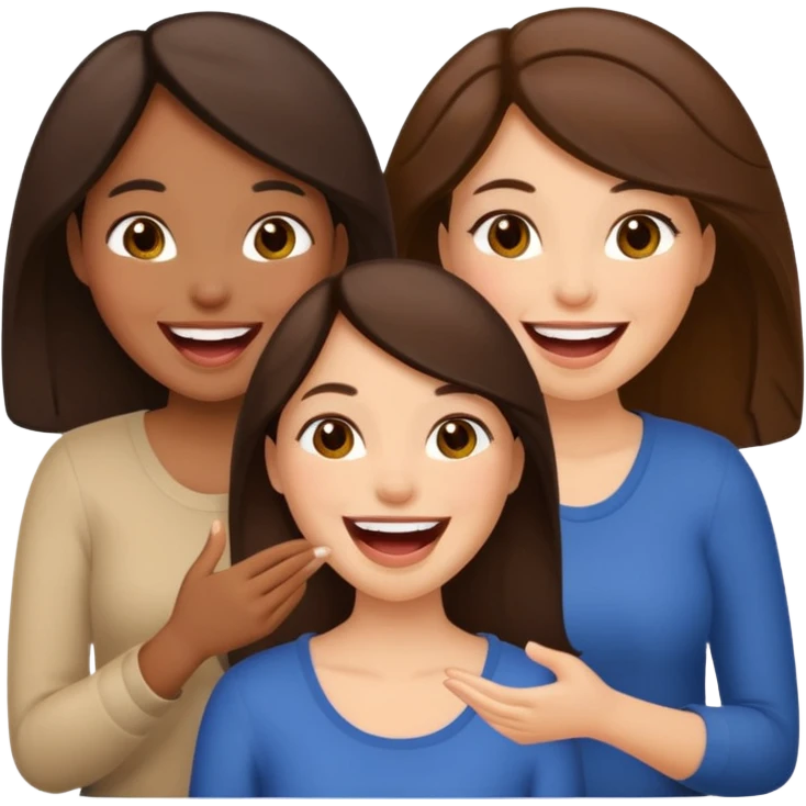 Throuple brunettes emoji