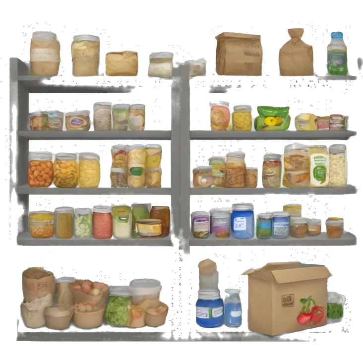 food pantry with organic food  emoji