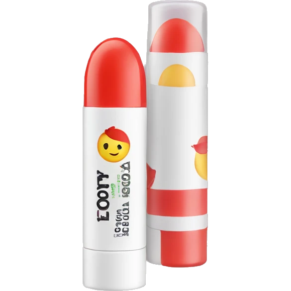 lip balm with label emoji