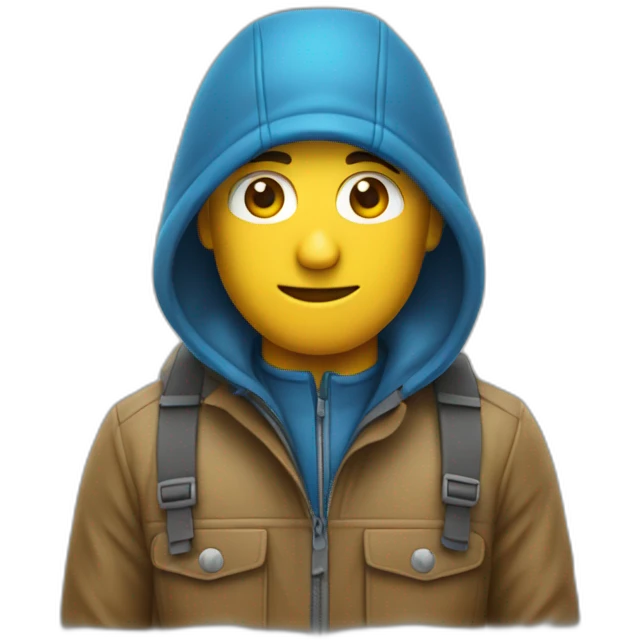Un homme avec cagoule emoji