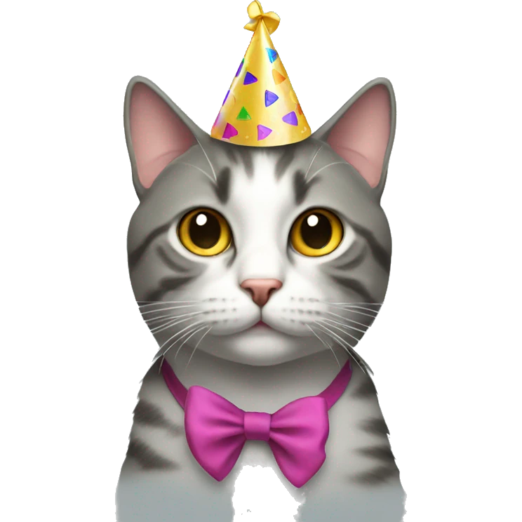 Cat wearing a party hat  emoji