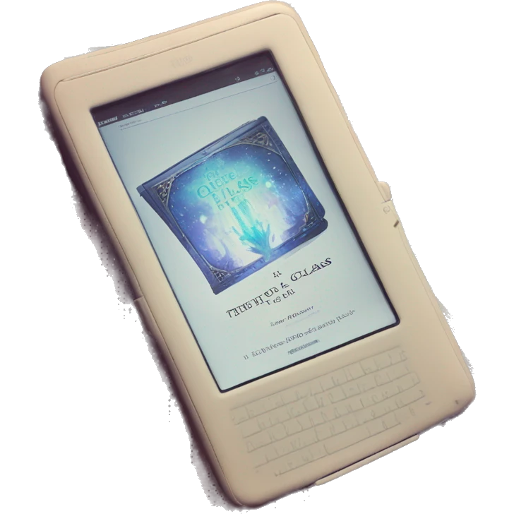 Kindle e reader with throne of glass book cover  emoji