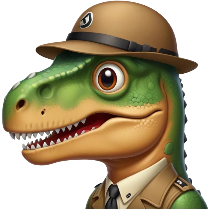 dinosaur with a hitler mustash  emoji