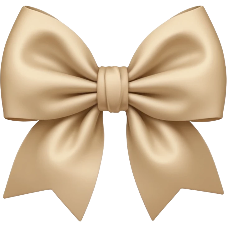 beige bow, soft and simple emoji