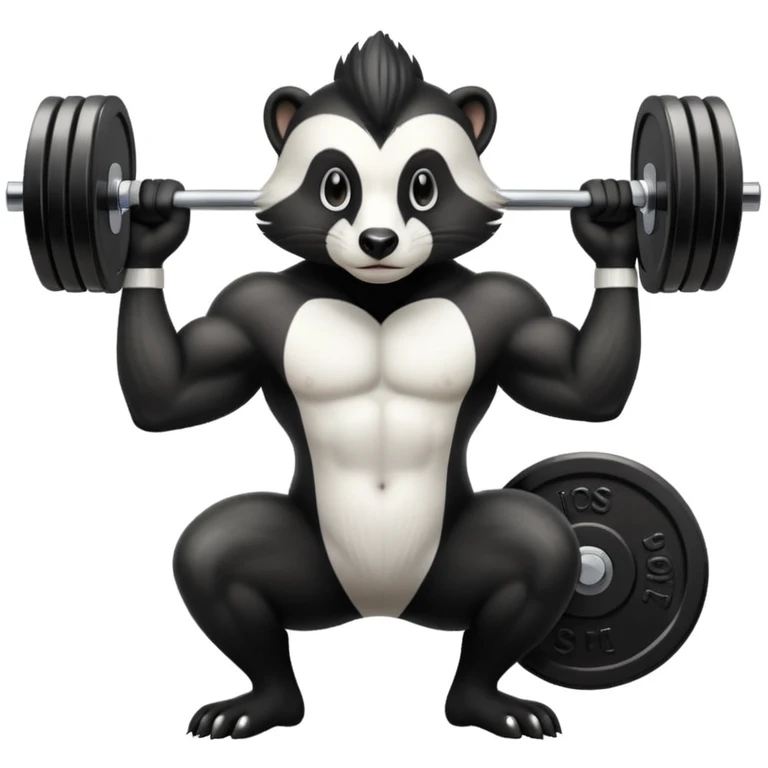 Stinktier das Krafttraining macht emoji