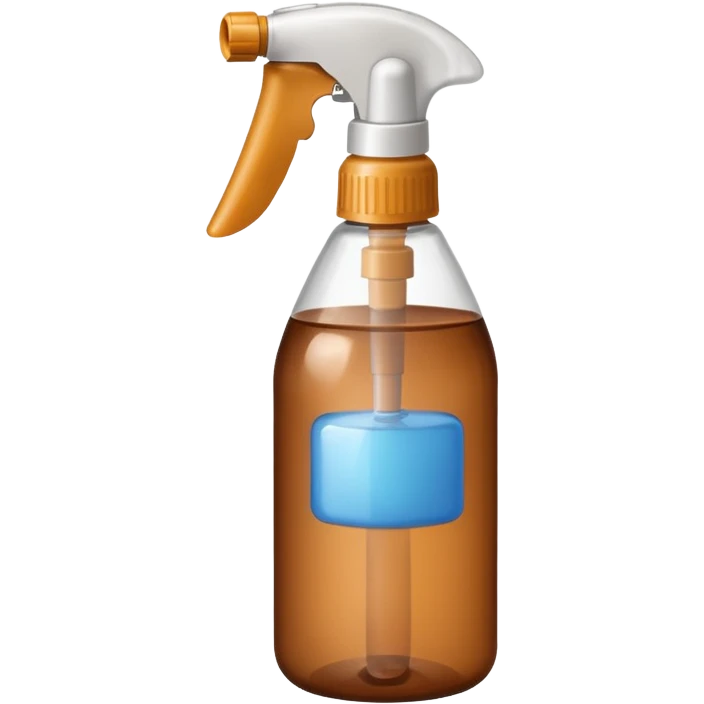 spray bottle brown colored emoji
