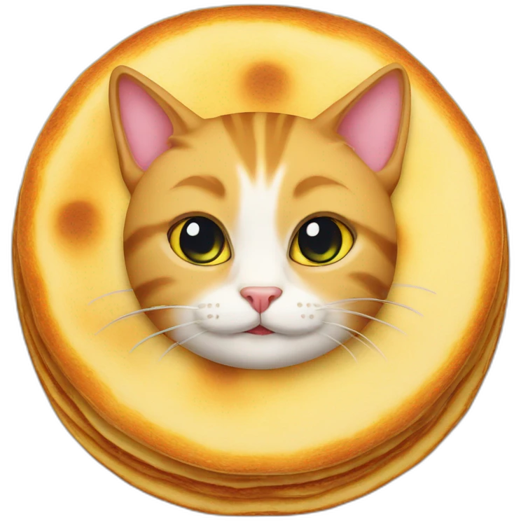 cat on the pancake emoji