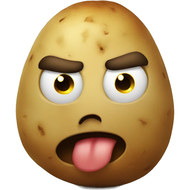 Angry potato emoji