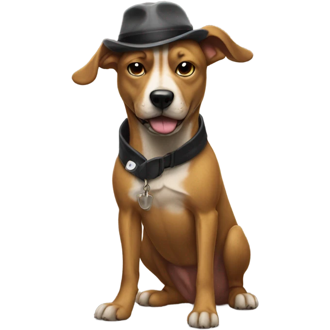 Gangster dog emoji