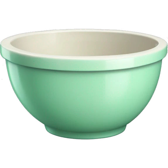 Realistic mint green mixing bowl  emoji