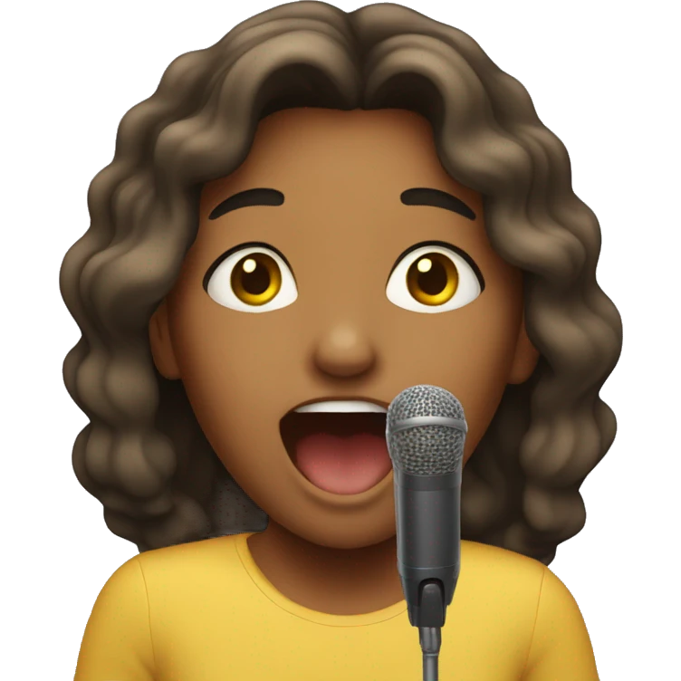 girl singing  emoji