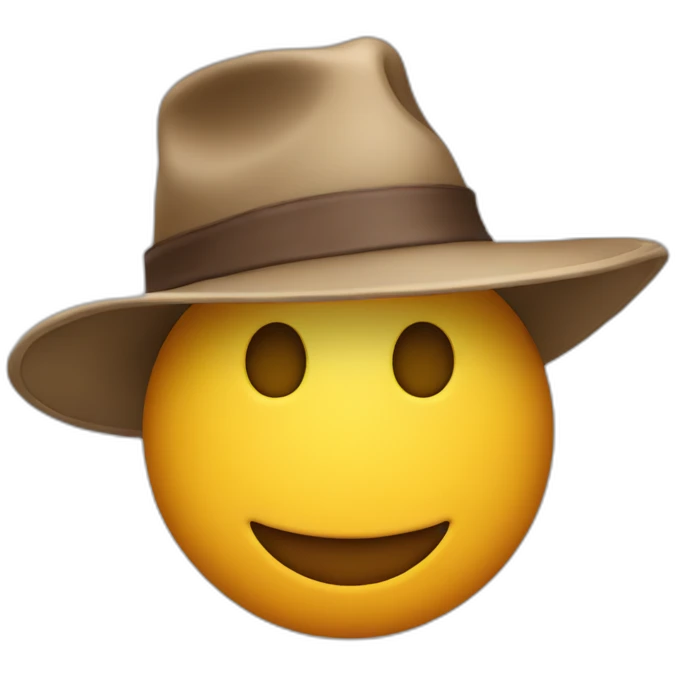 Caca avec un chapeau emoji