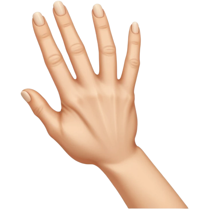 A hand and the thumb, index and middelfinger are stretched emoji