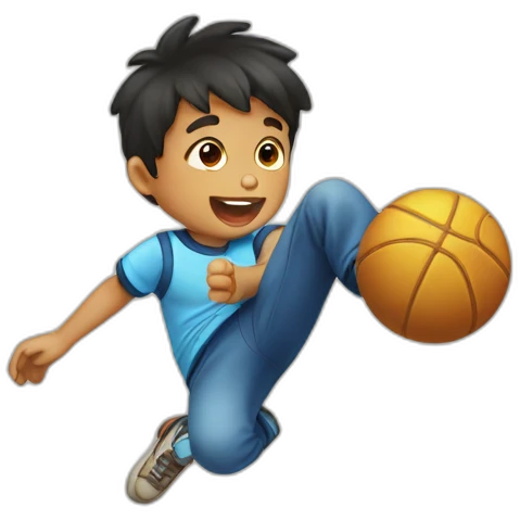 niño jugando emoji