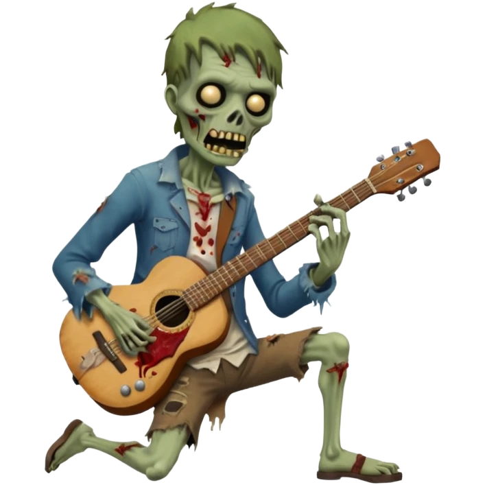 zombie playing guitar emoji