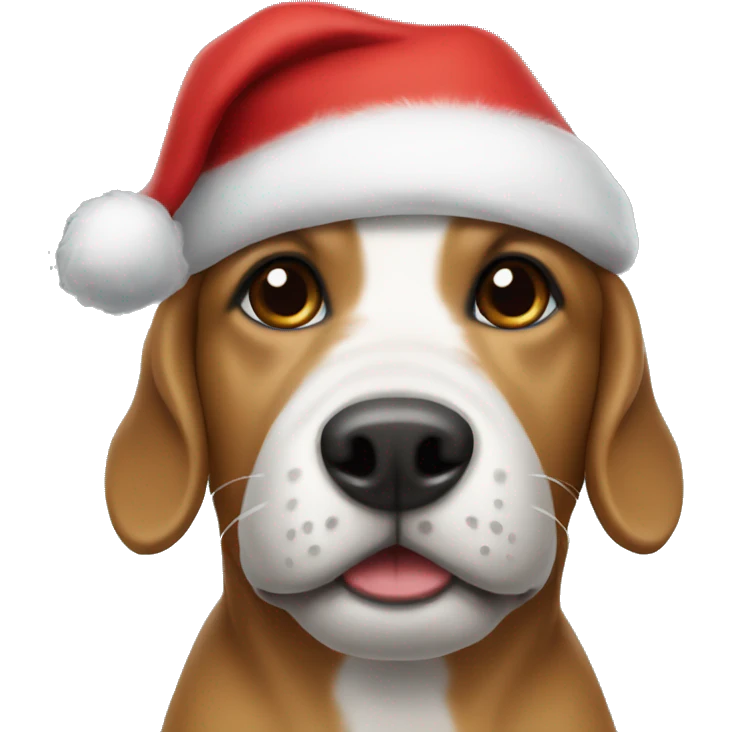 Dog with Santa hat emoji