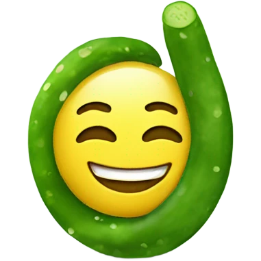 smiley relaxing wearing cucumbers  emoji