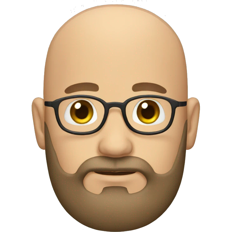 Bearded bald emoji