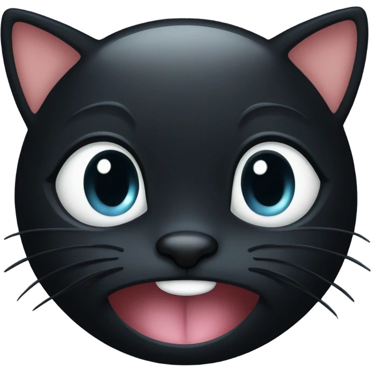 Black cat crying big tears emoji