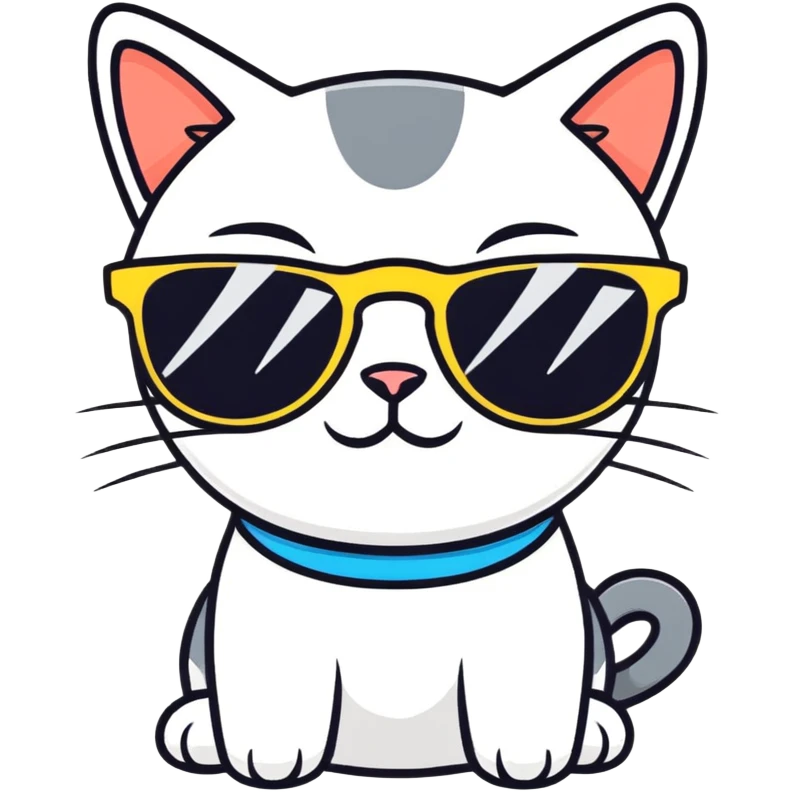 Cat with sunglasses emoji
