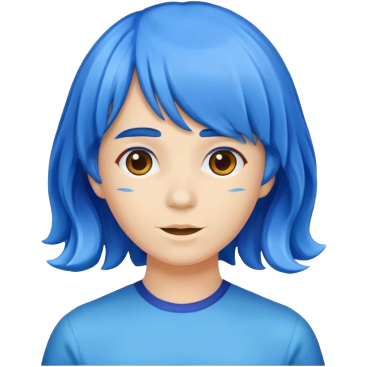 blue wig emoji