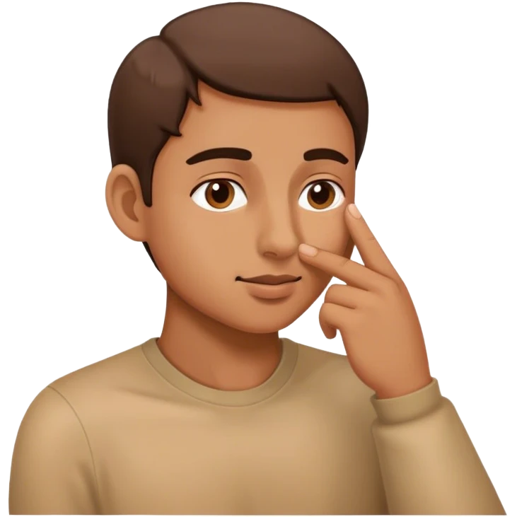 Touching nose emoji