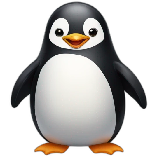 Penguin with rabbit tooth emoji