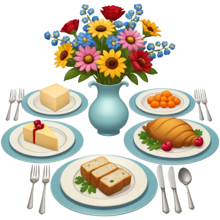 family dinner table emoji