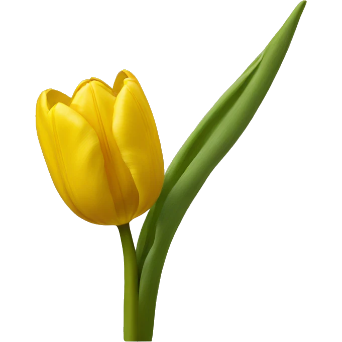 Yellow tulip emoji