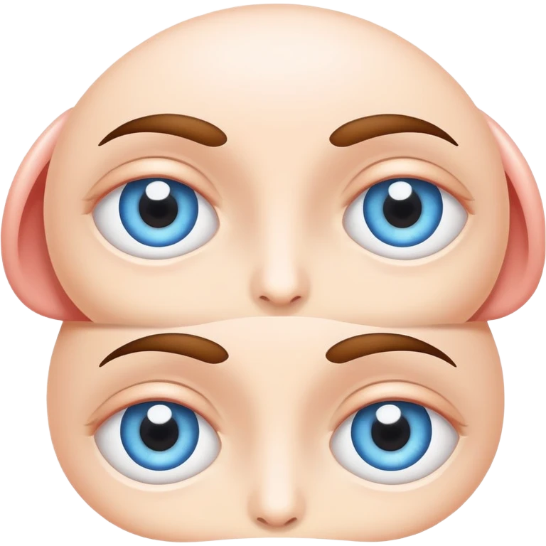 two eyes looking in different directions, playful and expressive emoji