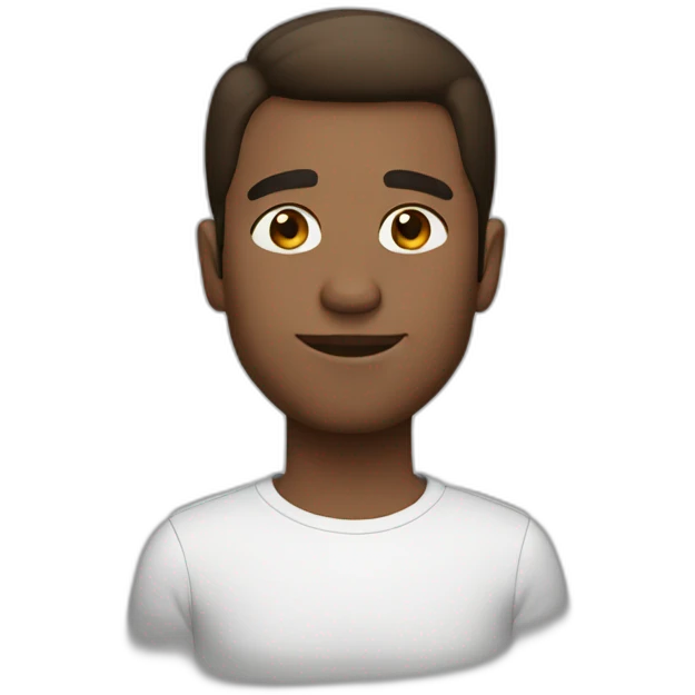 Beats Man brown hair with emoji