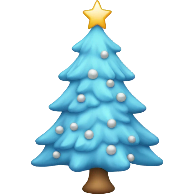 Light Blue Christmas tree emoji