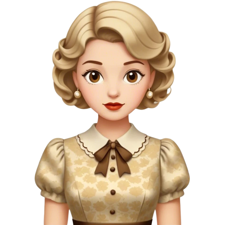 women vintage, retro, aesthetic  emoji