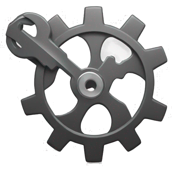 Gear with wrench in the middle emoji