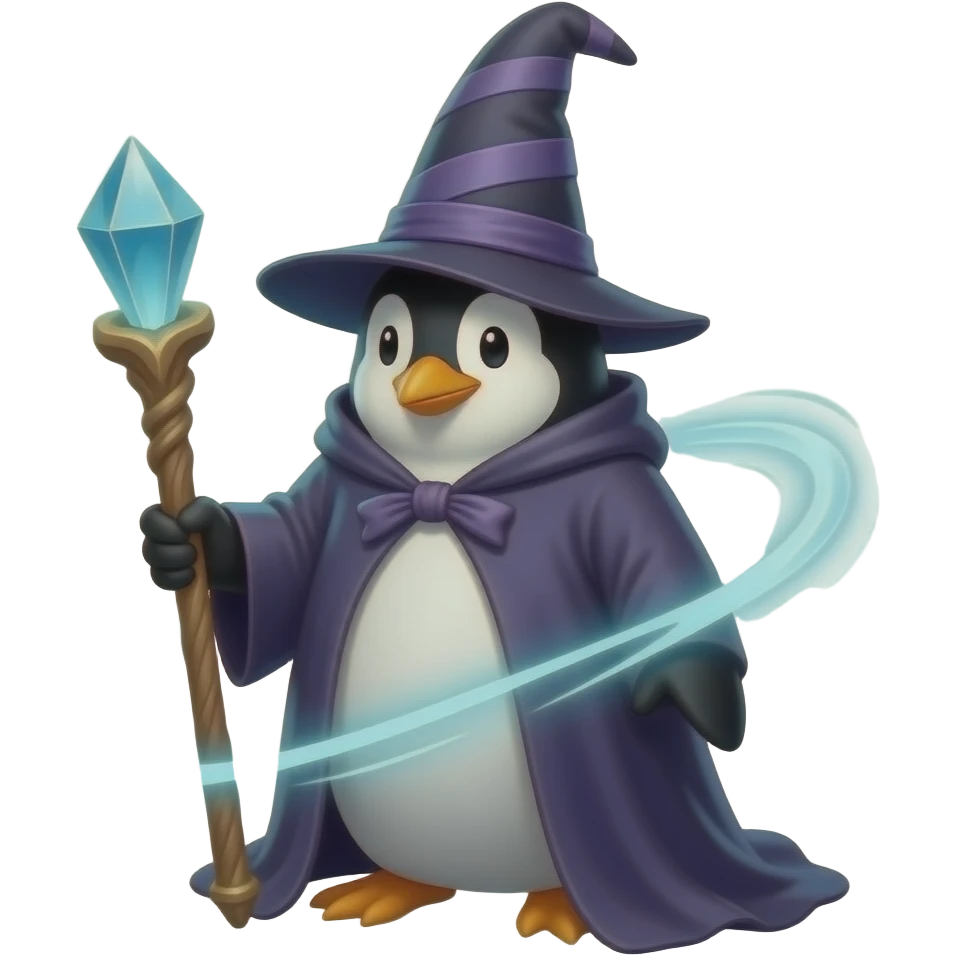 Penguin Wizard emoji