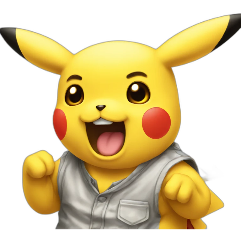 pikachu sweating emoji