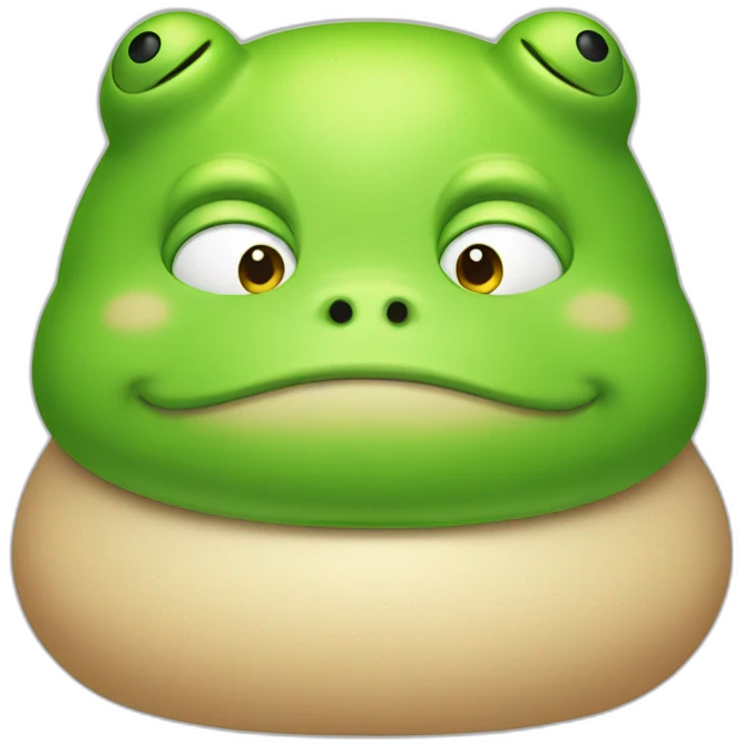 a fat man, half frog emoji