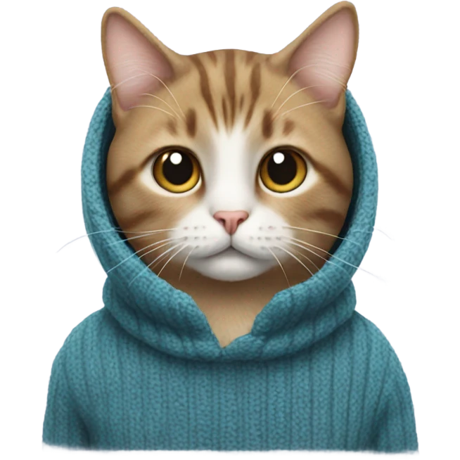 A cat wearing a jumper emoji