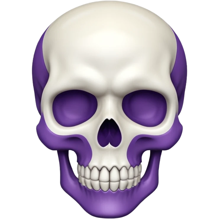 Purple and White Skull emoji