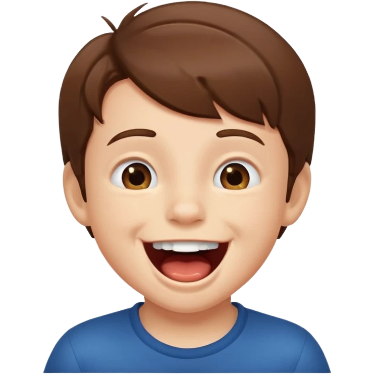 little boy laugh her mouth wide open emoji