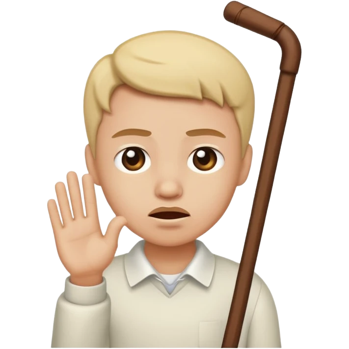 cartoon character with Resentment - bitter indignation at having been treated unfairly - waving cane emoji