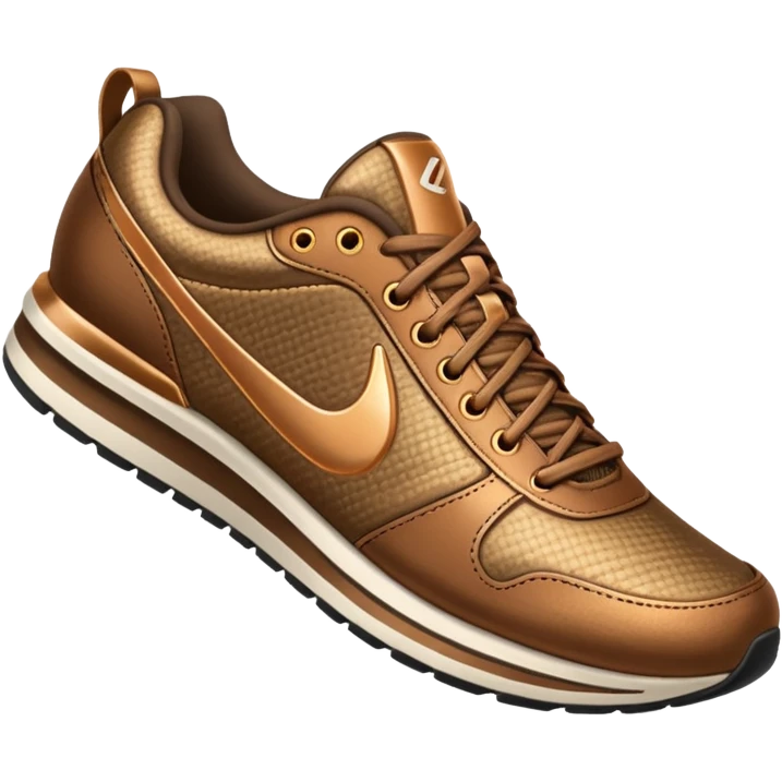 A running shoe that says the word "Bronze" emoji