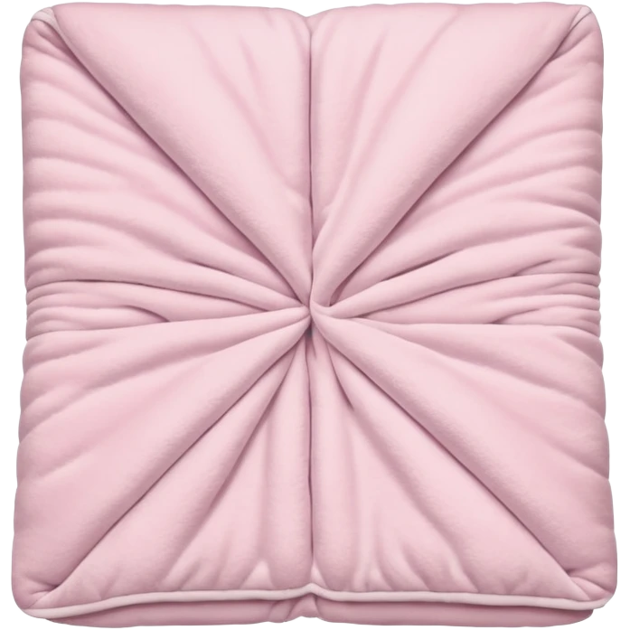Light pink,fluffy folded blanket, single, view from top emoji