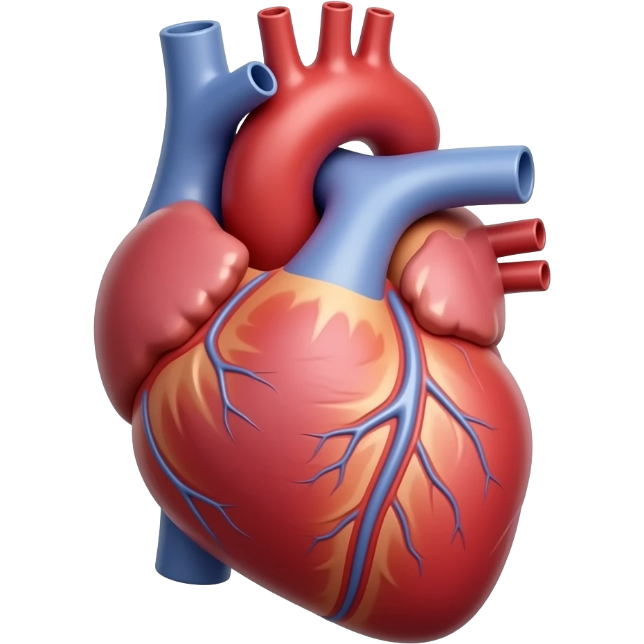 A real heart, but it have little white details emoji