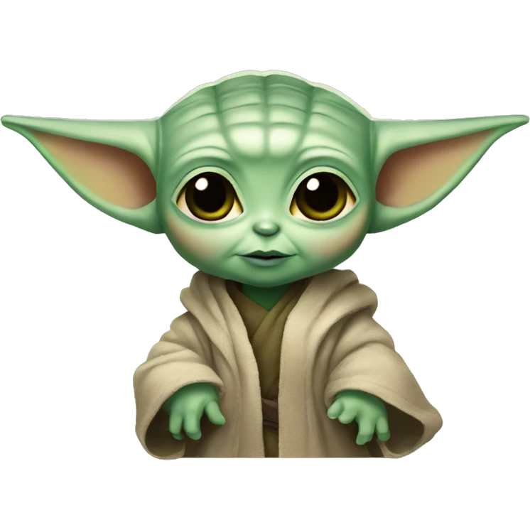 Baby yoda girl emoji