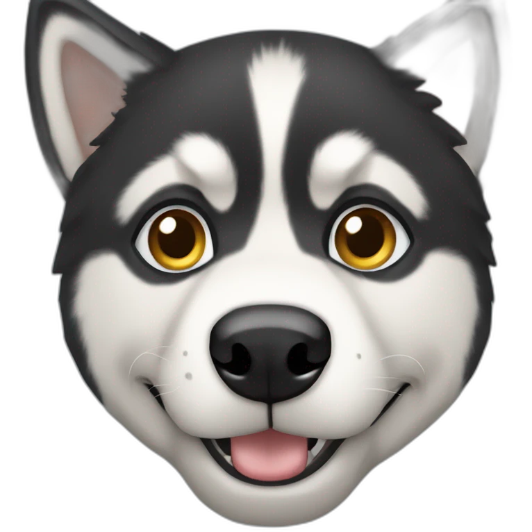 perro huskyde ojos azues emoji