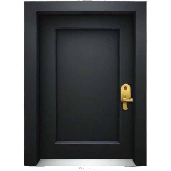 black door ajar with a key emoji