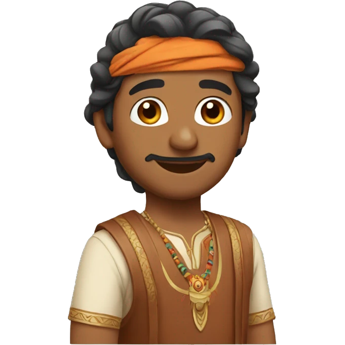 Indian guy playing emoji